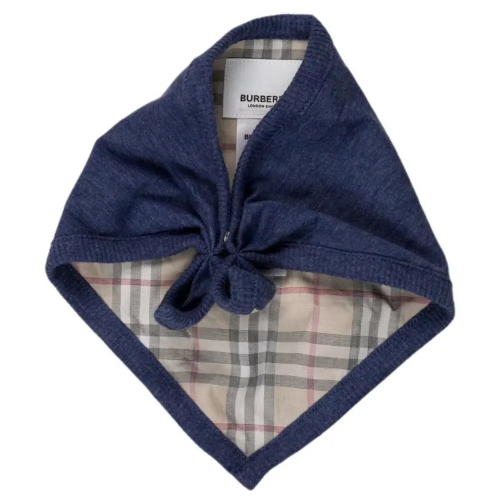 Burberry Banana Navy Blue Nova Check Snap On Bob EUC